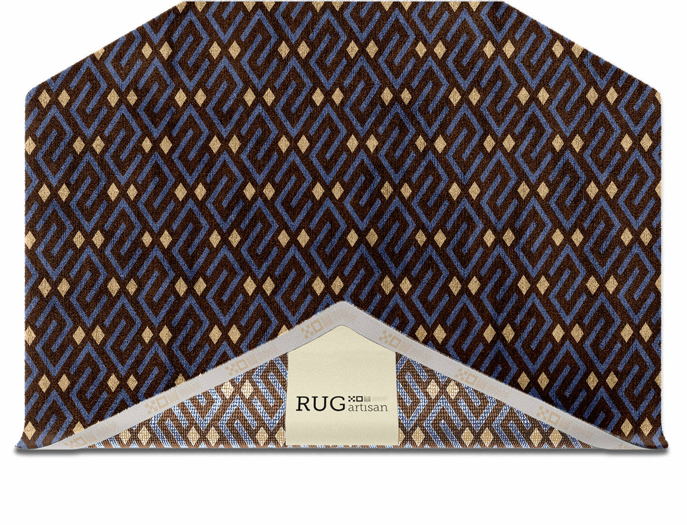 Galaxy Geometric Hexagon Hand Knotted Bamboo Silk Custom Rug by Rug Artisan