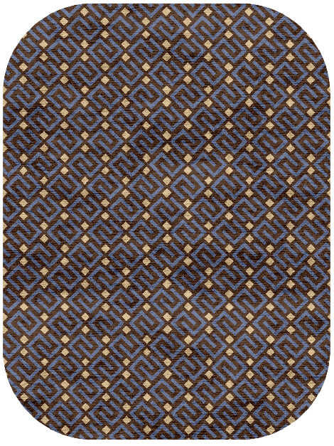 Galaxy Geometric Oblong Hand Knotted Bamboo Silk Custom Rug by Rug Artisan
