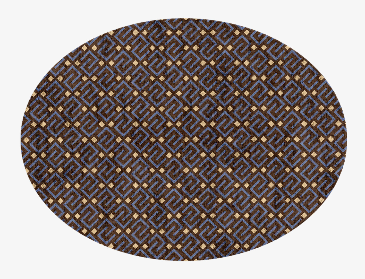 Galaxy Geometric Oval Hand Knotted Bamboo Silk Custom Rug by Rug Artisan