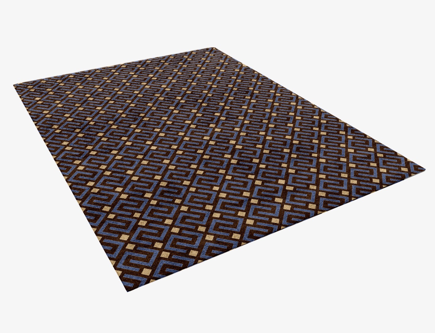 Galaxy Geometric Rectangle Hand Knotted Bamboo Silk Custom Rug by Rug Artisan