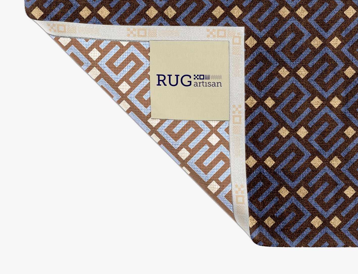 Galaxy Geometric Rectangle Hand Knotted Bamboo Silk Custom Rug by Rug Artisan