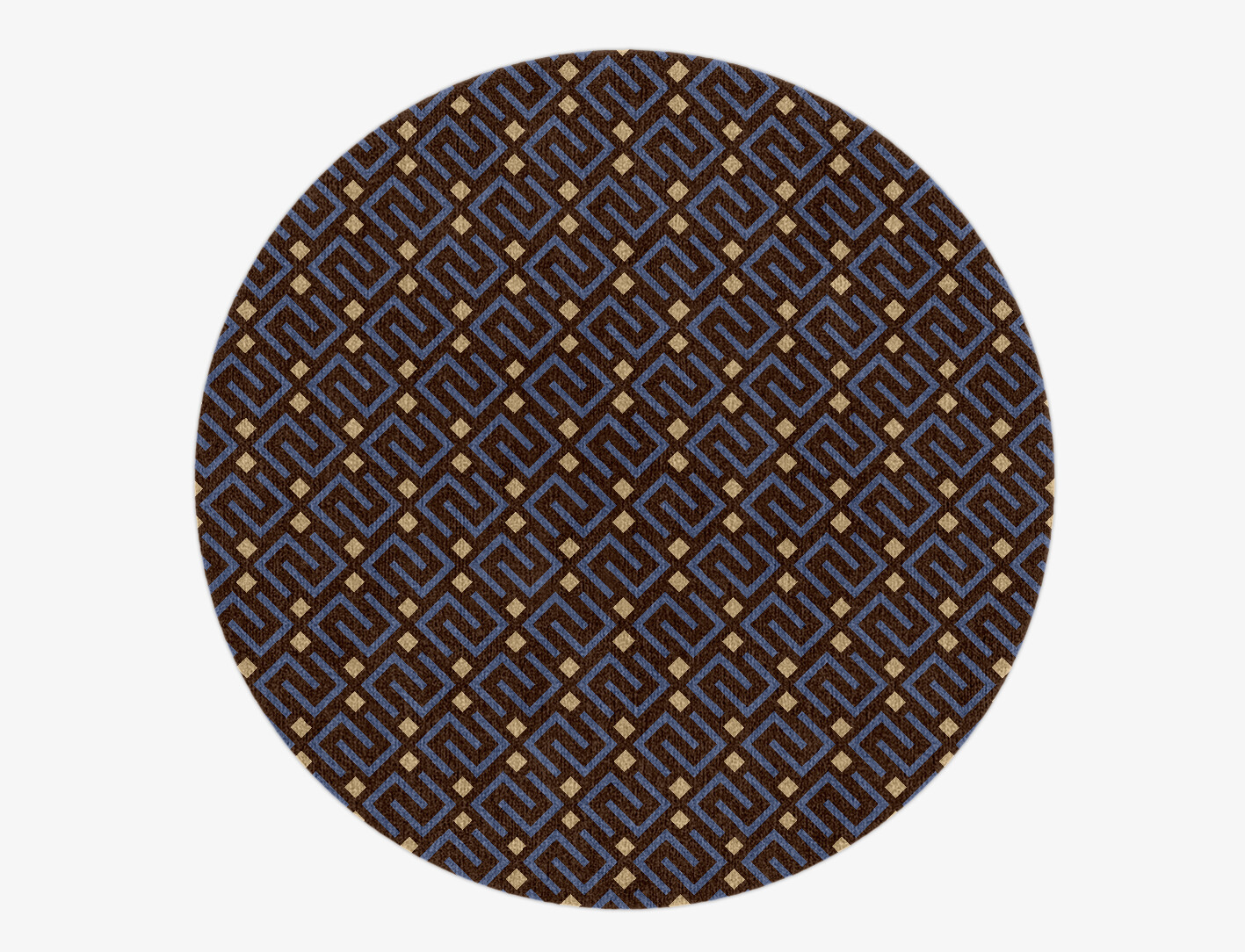 Galaxy Geometric Round Hand Knotted Tibetan Wool Custom Rug by Rug Artisan