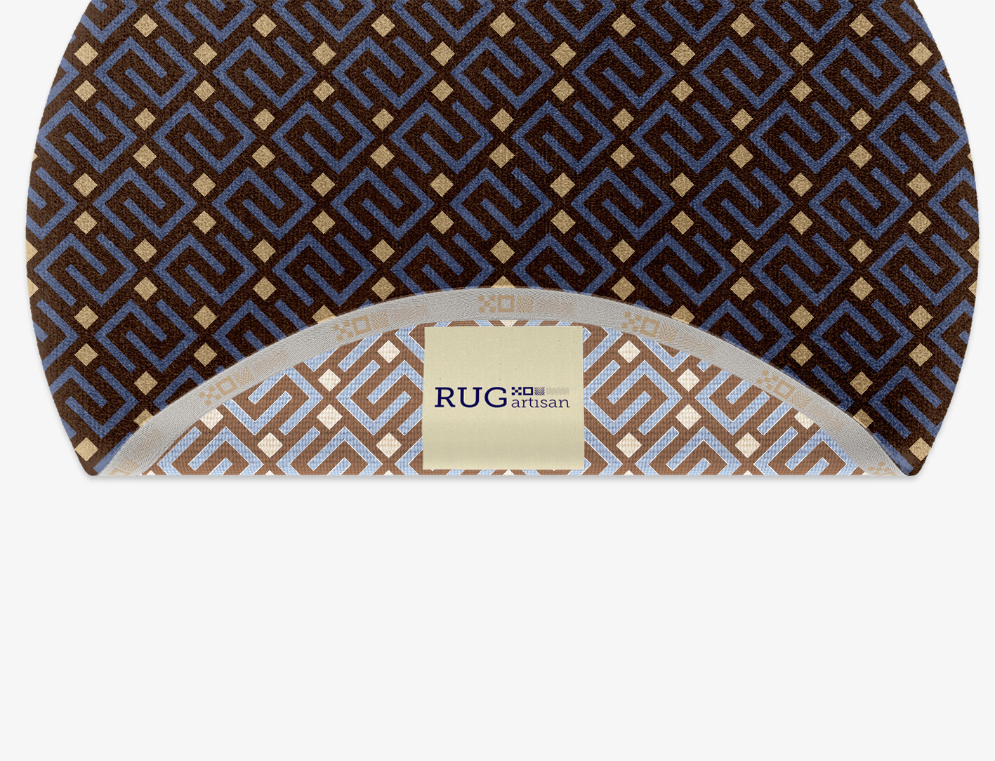 Galaxy Geometric Round Hand Knotted Tibetan Wool Custom Rug by Rug Artisan