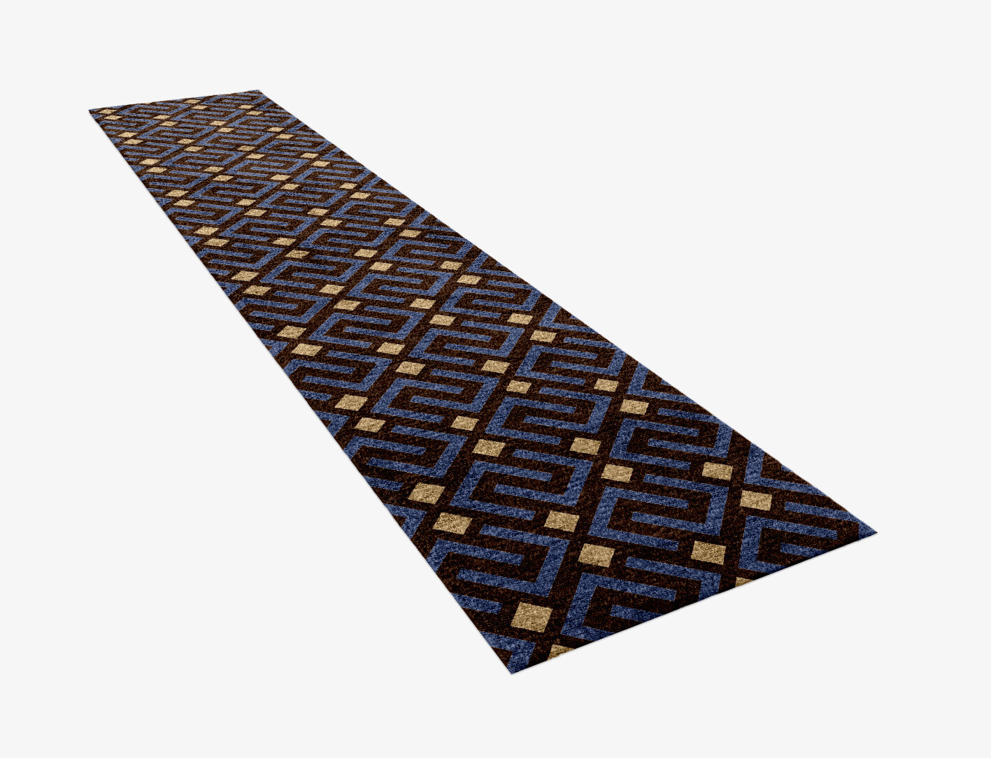 Galaxy Geometric Runner Hand Knotted Bamboo Silk Custom Rug by Rug Artisan
