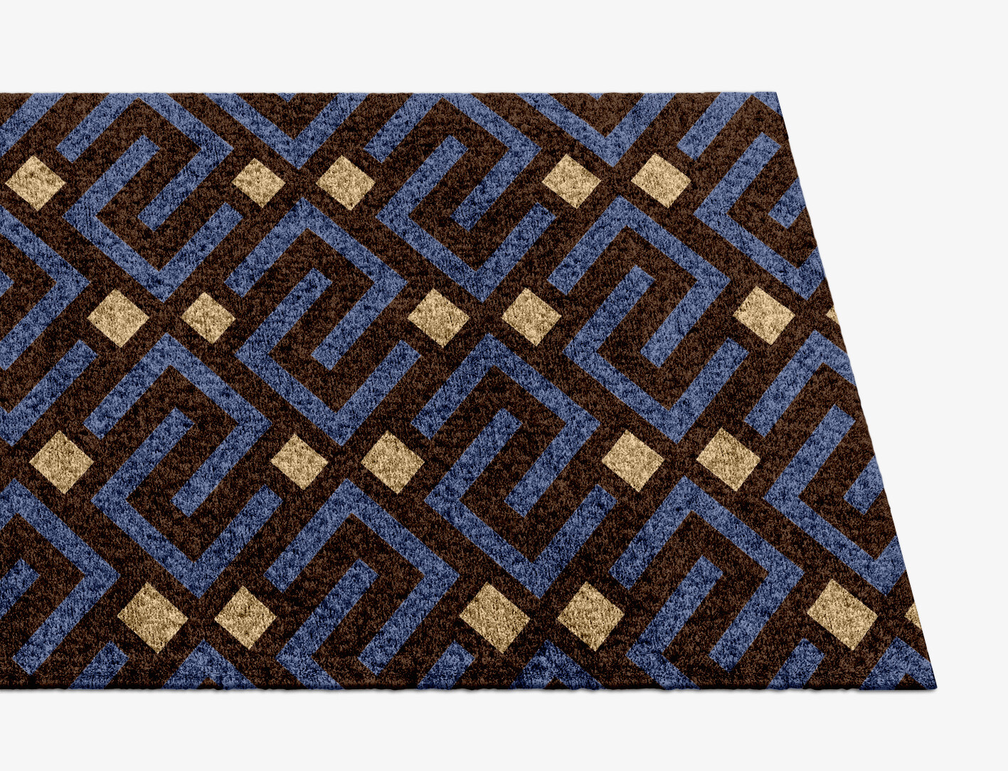 Galaxy Geometric Runner Hand Knotted Bamboo Silk Custom Rug by Rug Artisan