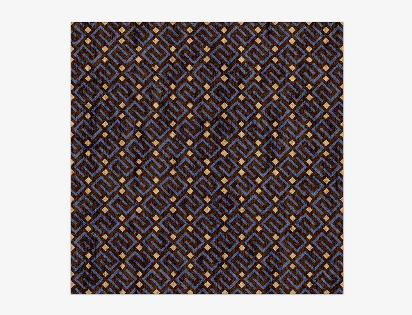 Galaxy Geometric Square Hand Knotted Bamboo Silk Custom Rug by Rug Artisan