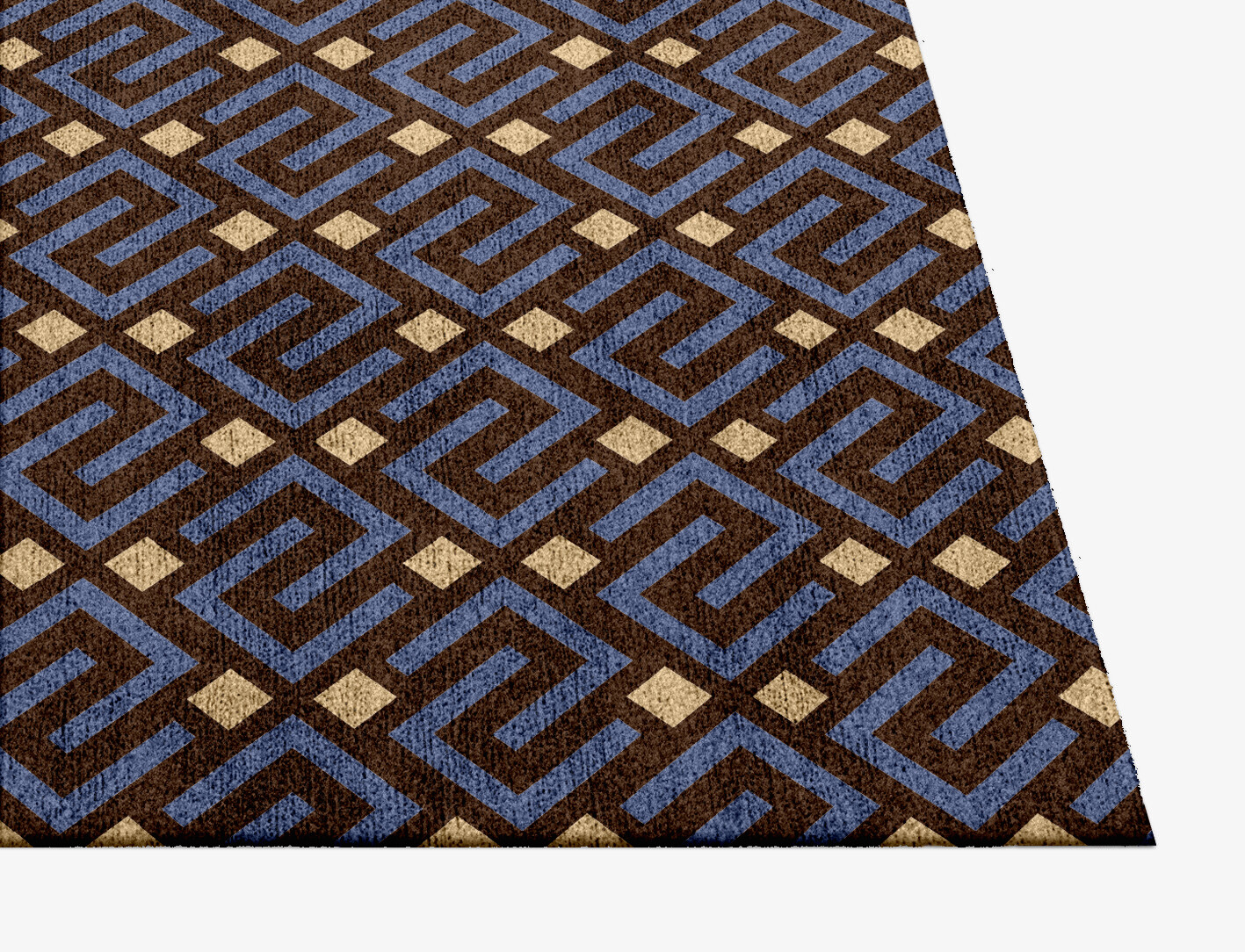 Galaxy Geometric Square Hand Knotted Bamboo Silk Custom Rug by Rug Artisan