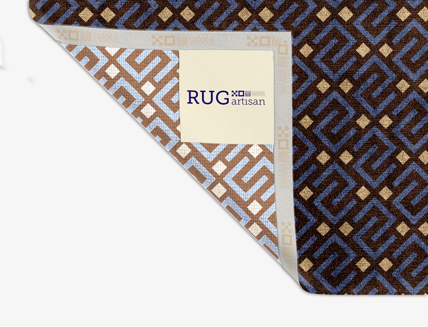 Galaxy Geometric Square Hand Knotted Bamboo Silk Custom Rug by Rug Artisan
