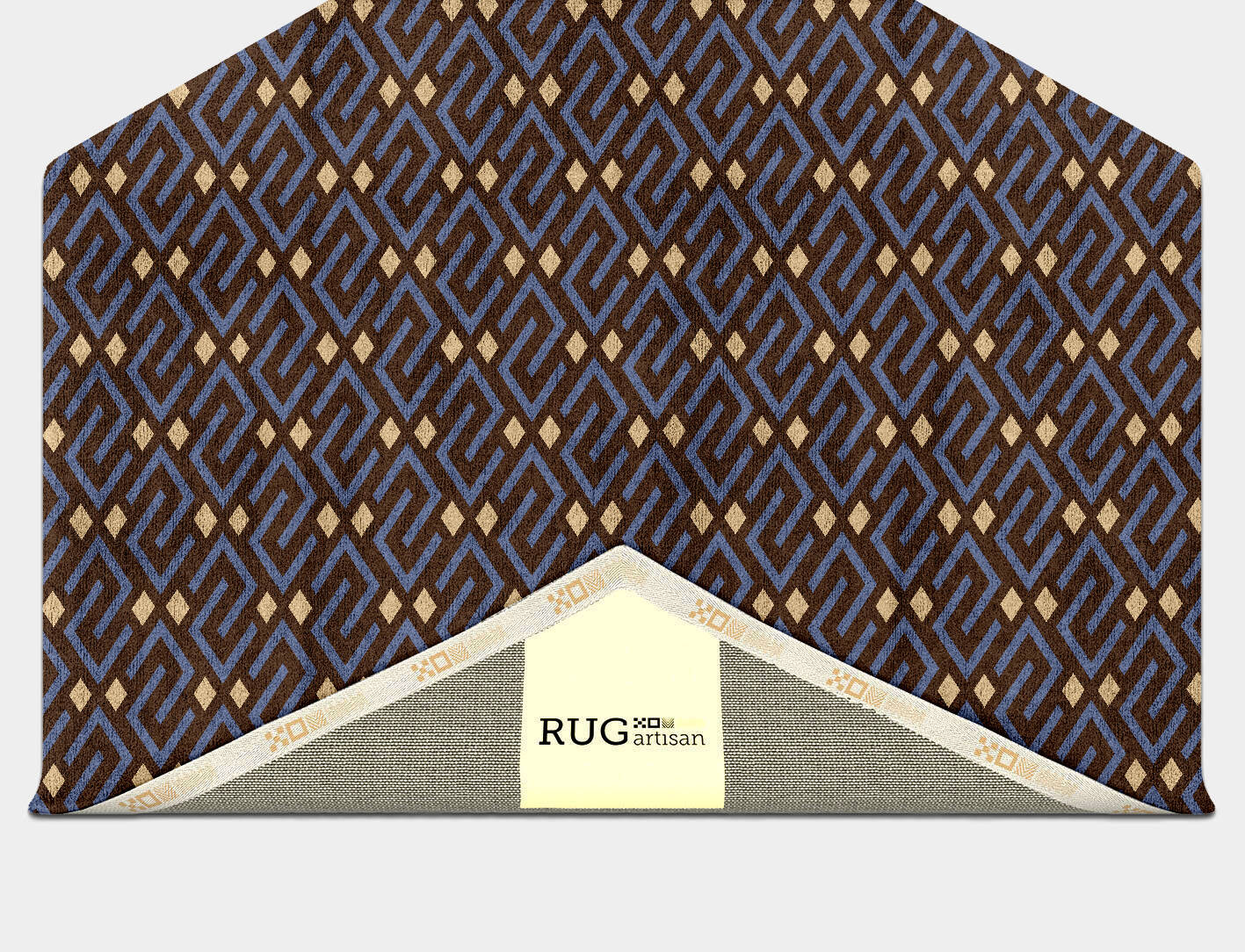 Galaxy Geometric Hexagon Hand Tufted Bamboo Silk Custom Rug by Rug Artisan