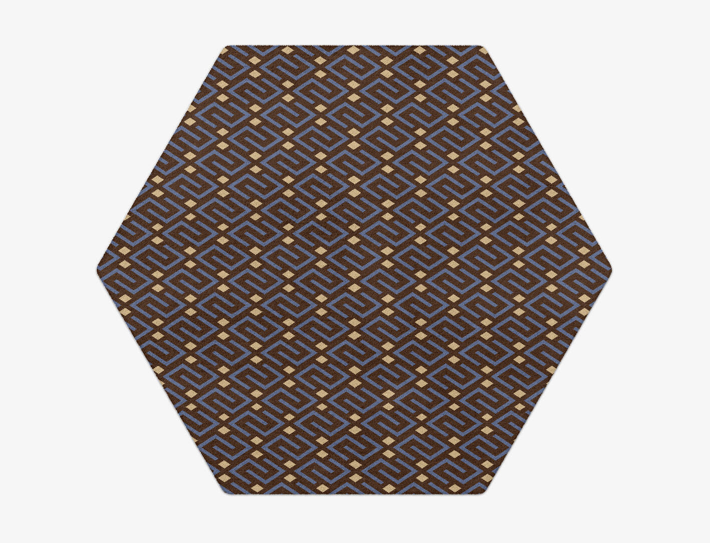 Galaxy Geometric Hexagon Hand Tufted Pure Wool Custom Rug by Rug Artisan