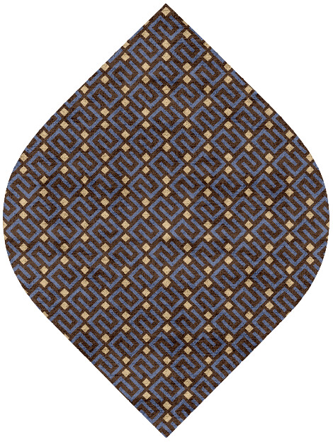 Galaxy Geometric Ogee Hand Tufted Bamboo Silk Custom Rug by Rug Artisan