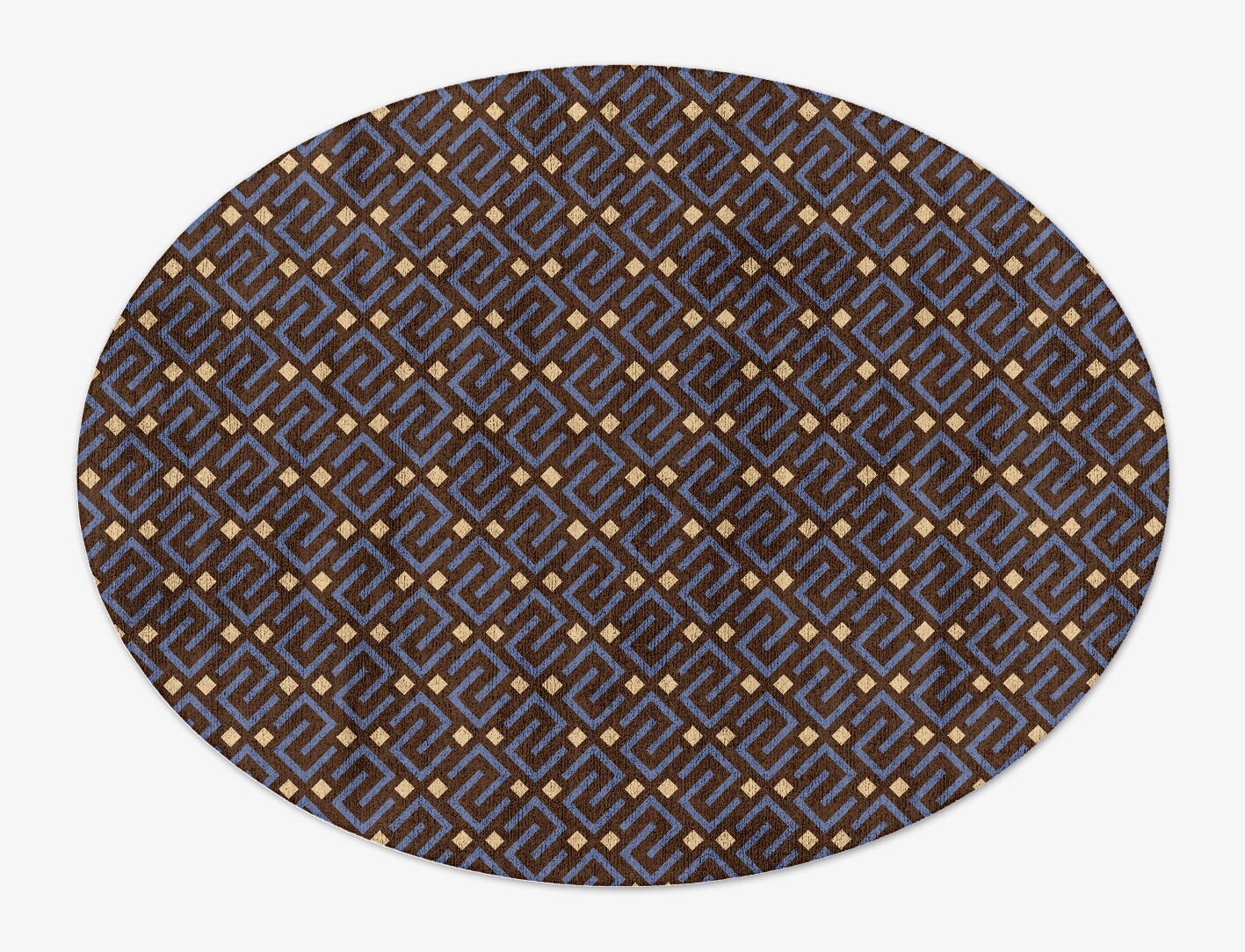 Galaxy Geometric Oval Hand Tufted Bamboo Silk Custom Rug by Rug Artisan