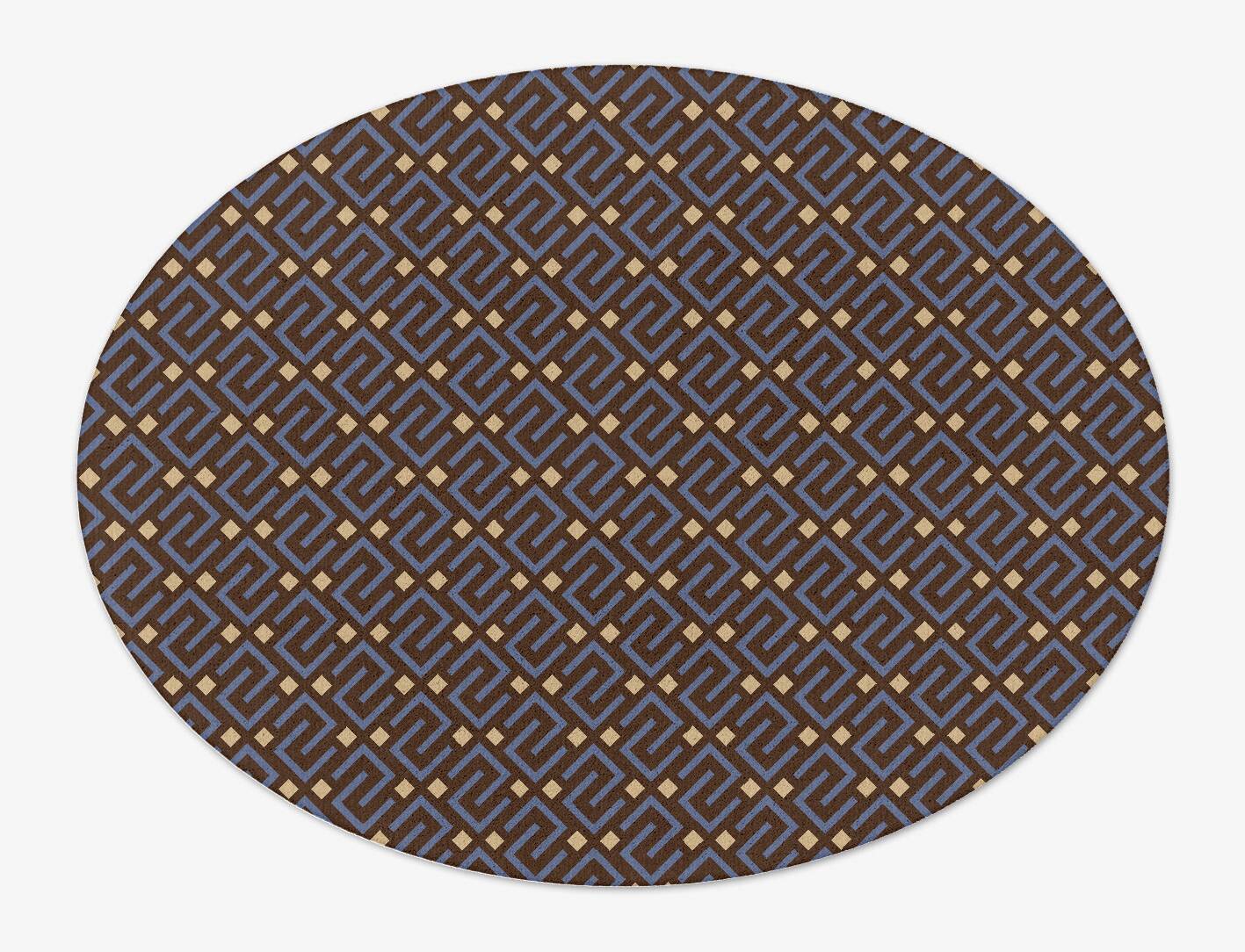 Galaxy Geometric Oval Hand Tufted Pure Wool Custom Rug by Rug Artisan