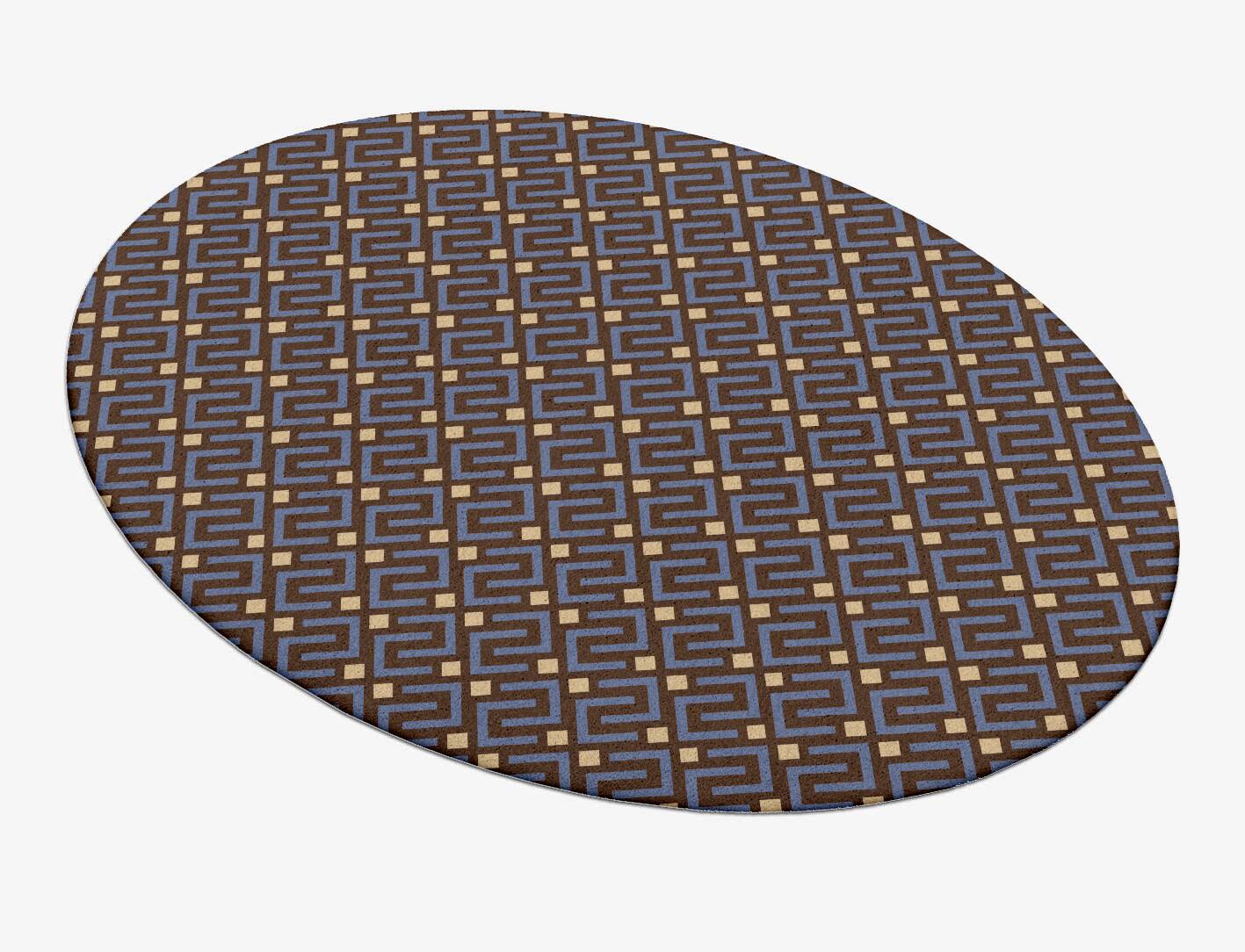 Galaxy Geometric Oval Hand Tufted Pure Wool Custom Rug by Rug Artisan