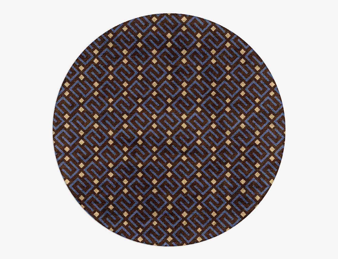 Galaxy Geometric Round Hand Tufted Bamboo Silk Custom Rug by Rug Artisan