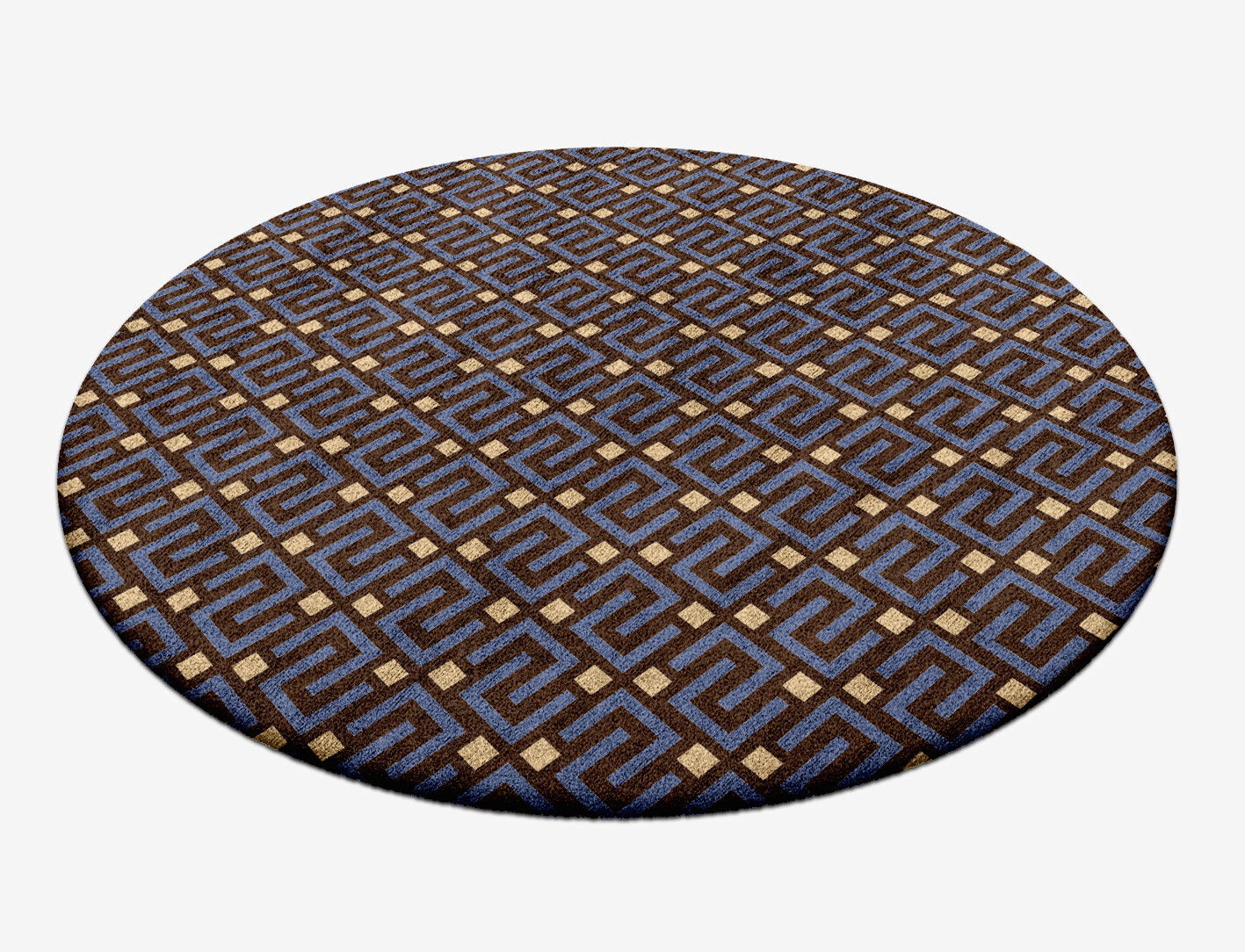 Galaxy Geometric Round Hand Tufted Bamboo Silk Custom Rug by Rug Artisan