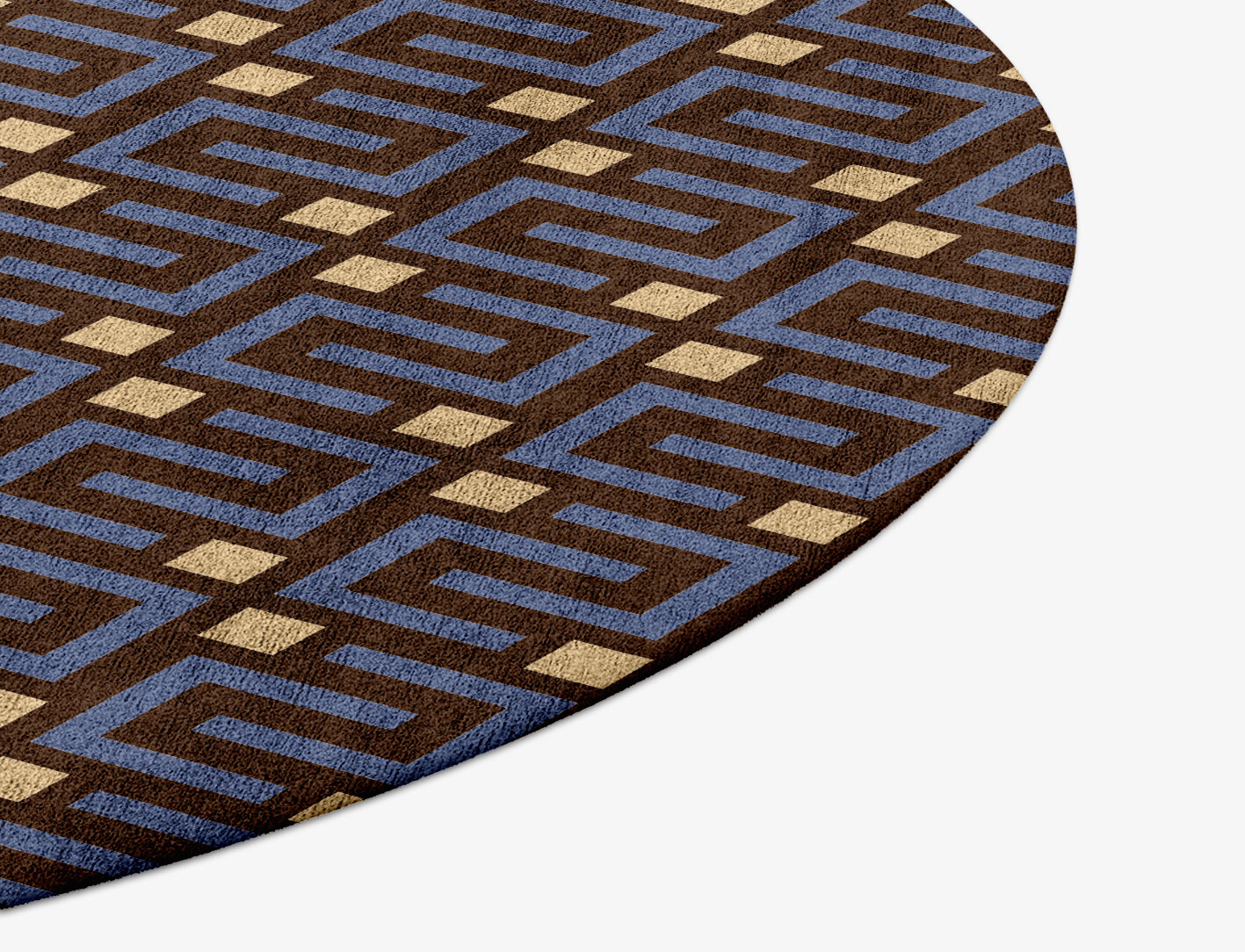 Galaxy Geometric Round Hand Tufted Bamboo Silk Custom Rug by Rug Artisan
