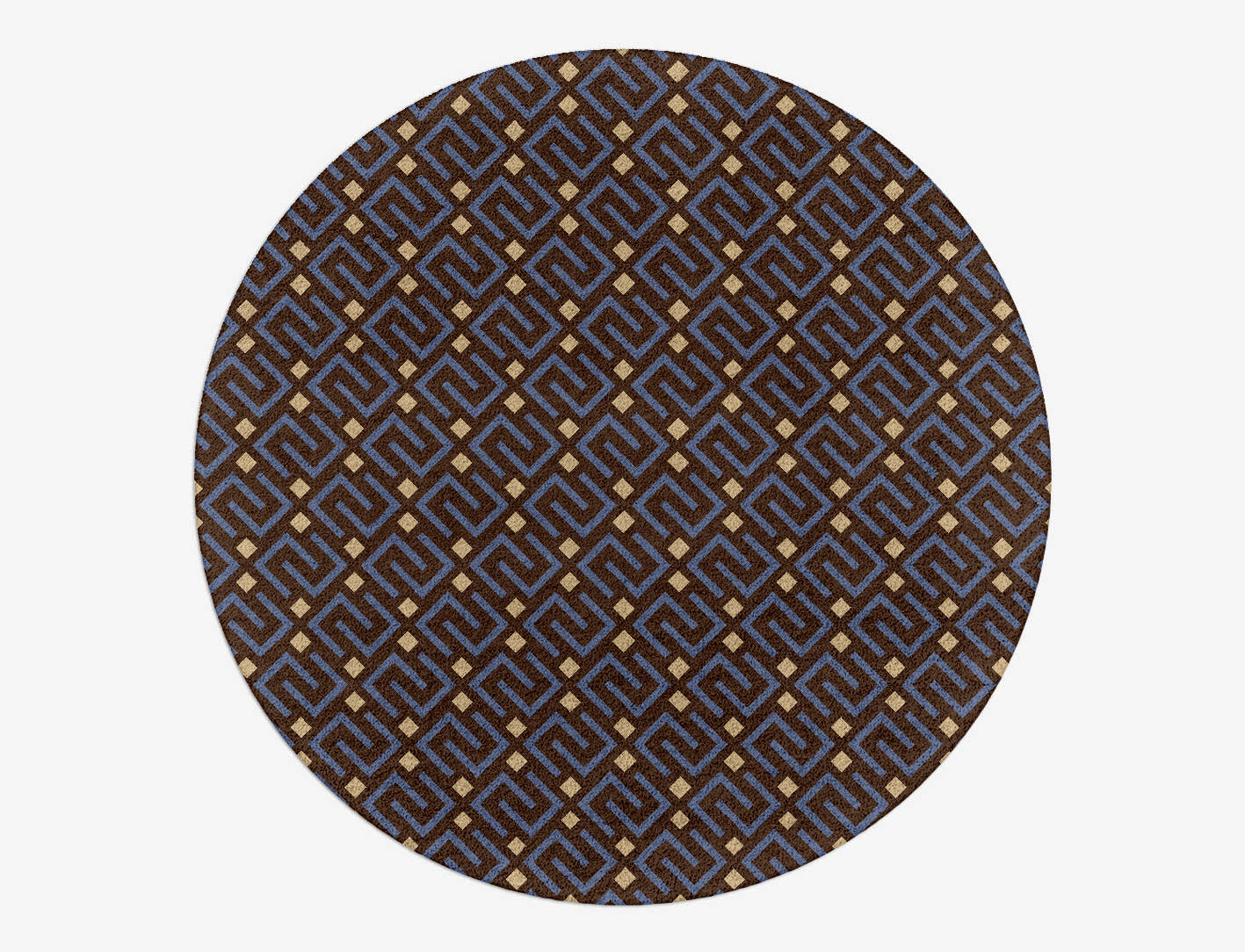 Galaxy Geometric Round Hand Tufted Pure Wool Custom Rug by Rug Artisan