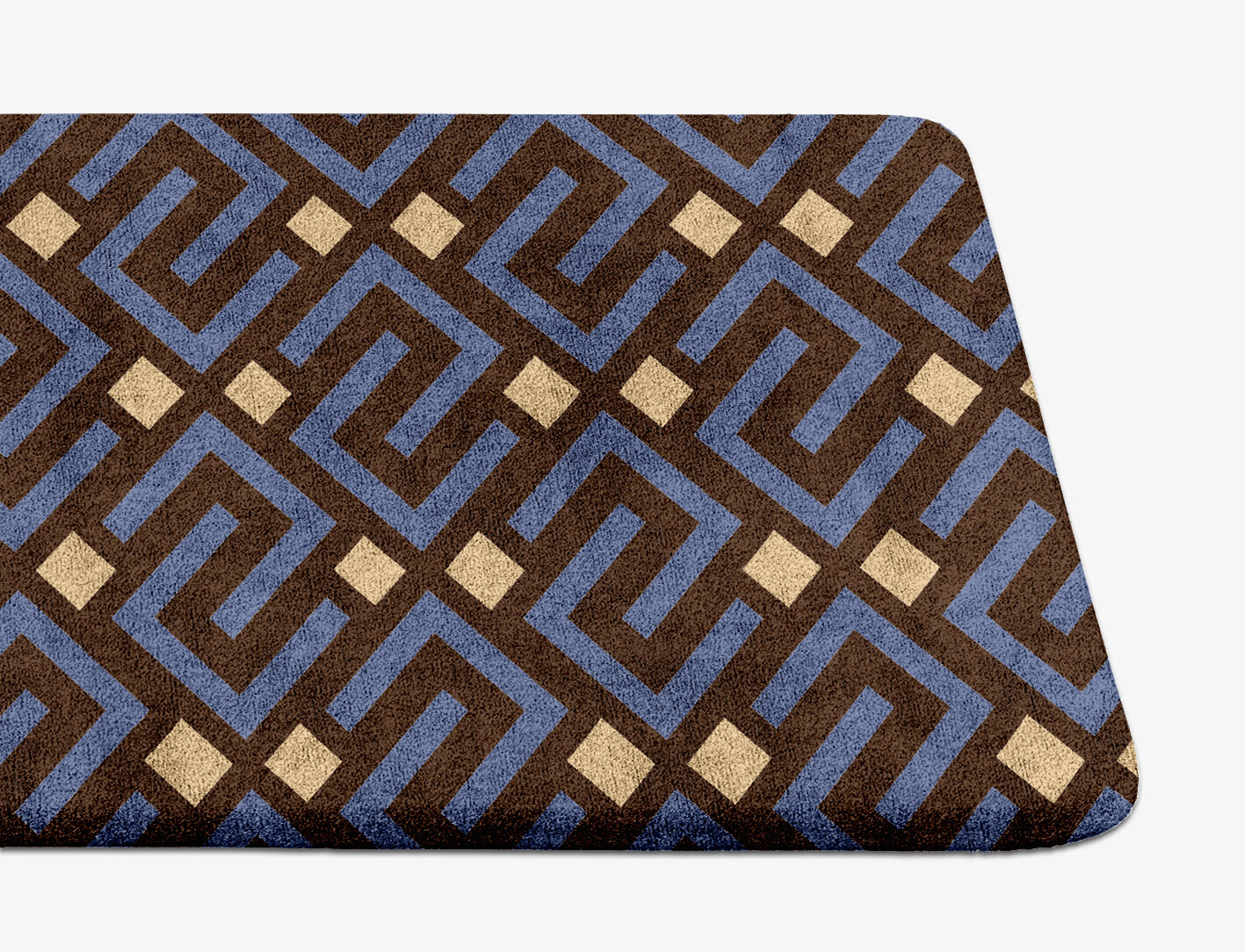 Galaxy Geometric Runner Hand Tufted Bamboo Silk Custom Rug by Rug Artisan