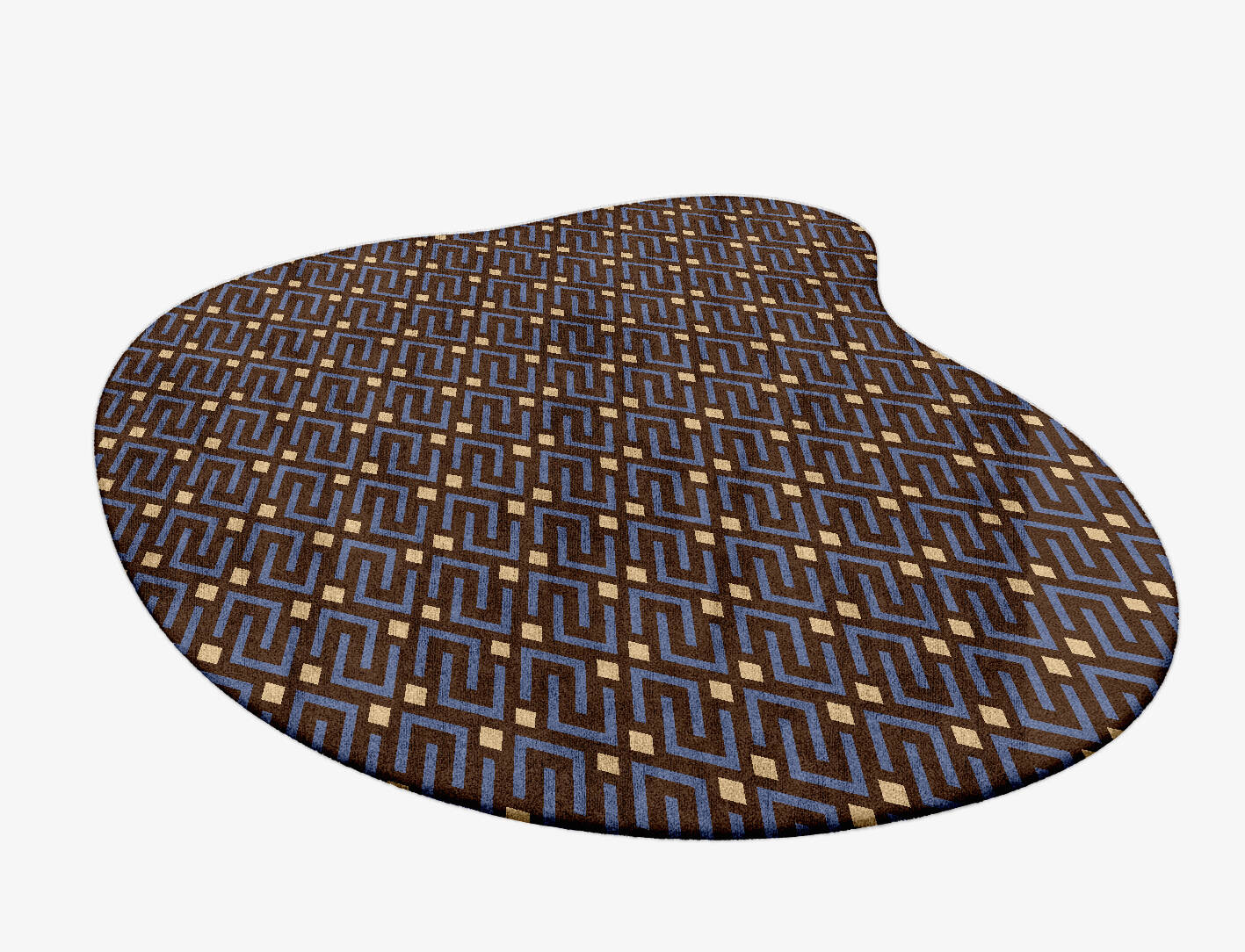 Galaxy Geometric Splash Hand Tufted Bamboo Silk Custom Rug by Rug Artisan