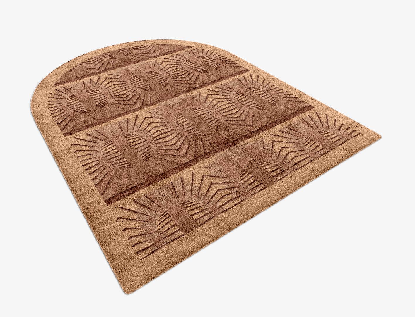 Gampi Origami Arch Hand Knotted Bamboo Silk Custom Rug by Rug Artisan