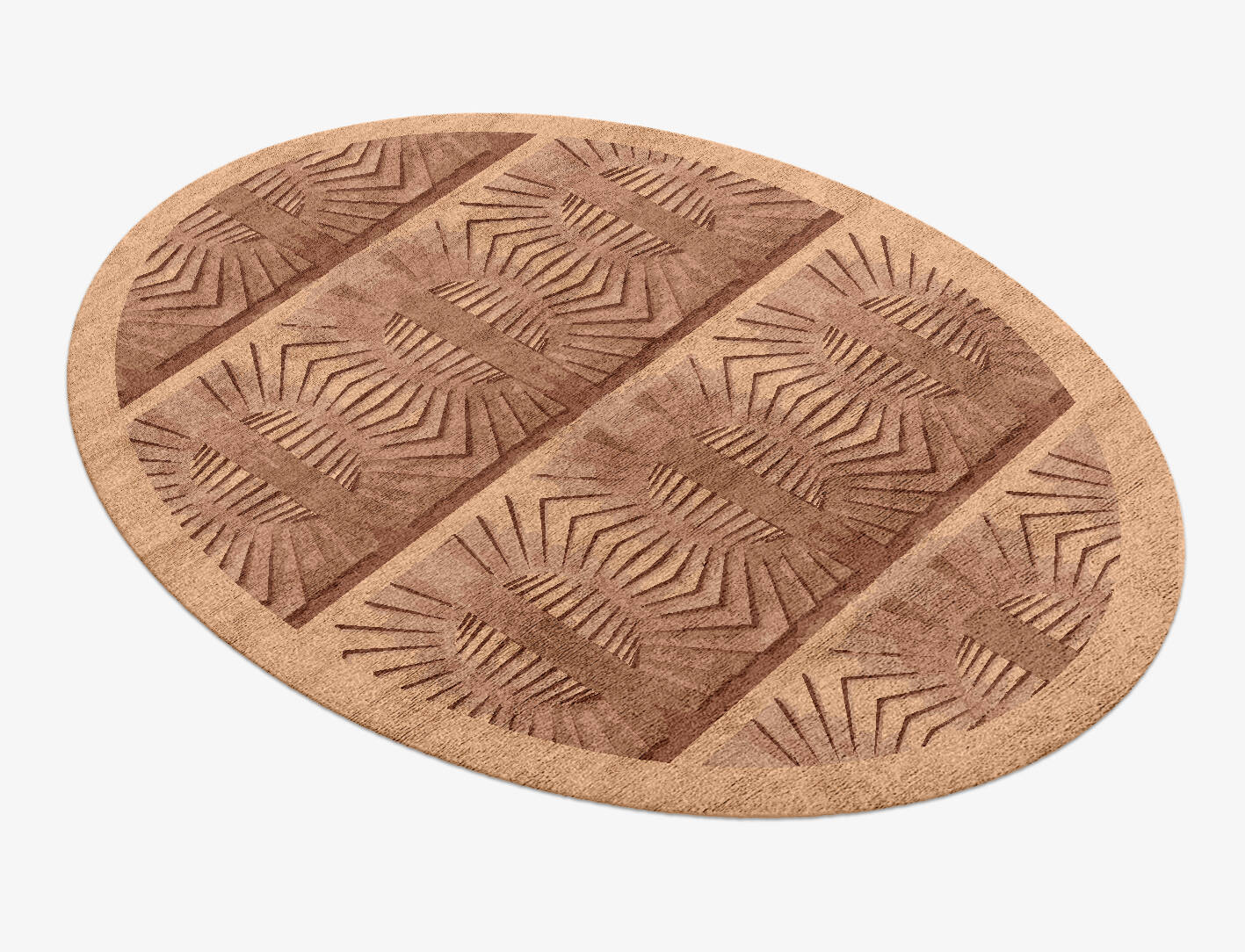 Gampi Origami Oval Hand Knotted Bamboo Silk Custom Rug by Rug Artisan