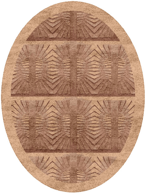 Gampi Origami Oval Hand Tufted Bamboo Silk Custom Rug by Rug Artisan