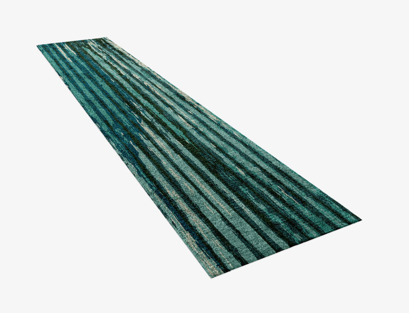Garage Gradation Runner Hand Knotted Bamboo Silk Custom Rug by Rug Artisan