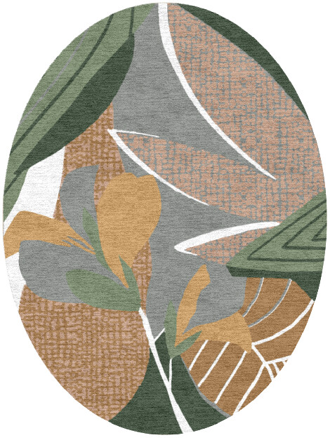Garth Field of Flowers Oval Hand Knotted Tibetan Wool Custom Rug by Rug Artisan
