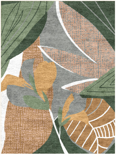 Garth Field of Flowers Rectangle Hand Knotted Bamboo Silk Custom Rug by Rug Artisan