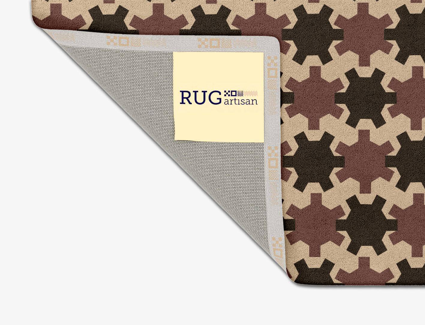 Gears Geometric Square Hand Tufted Pure Wool Custom Rug by Rug Artisan