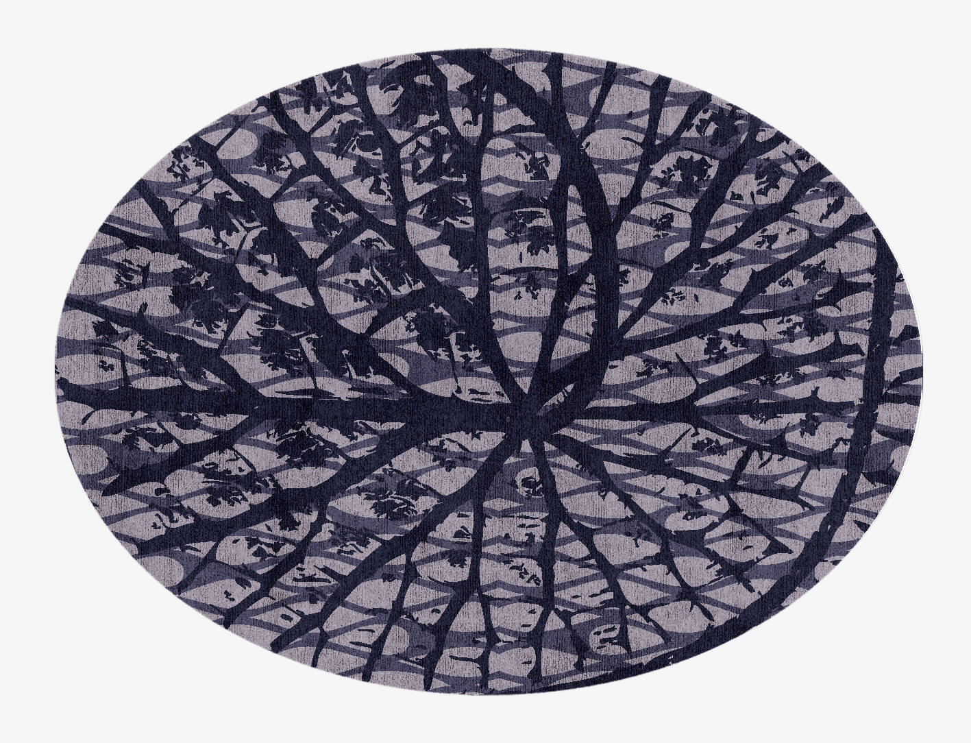 Genesis Abstract Oval Hand Knotted Bamboo Silk Custom Rug by Rug Artisan