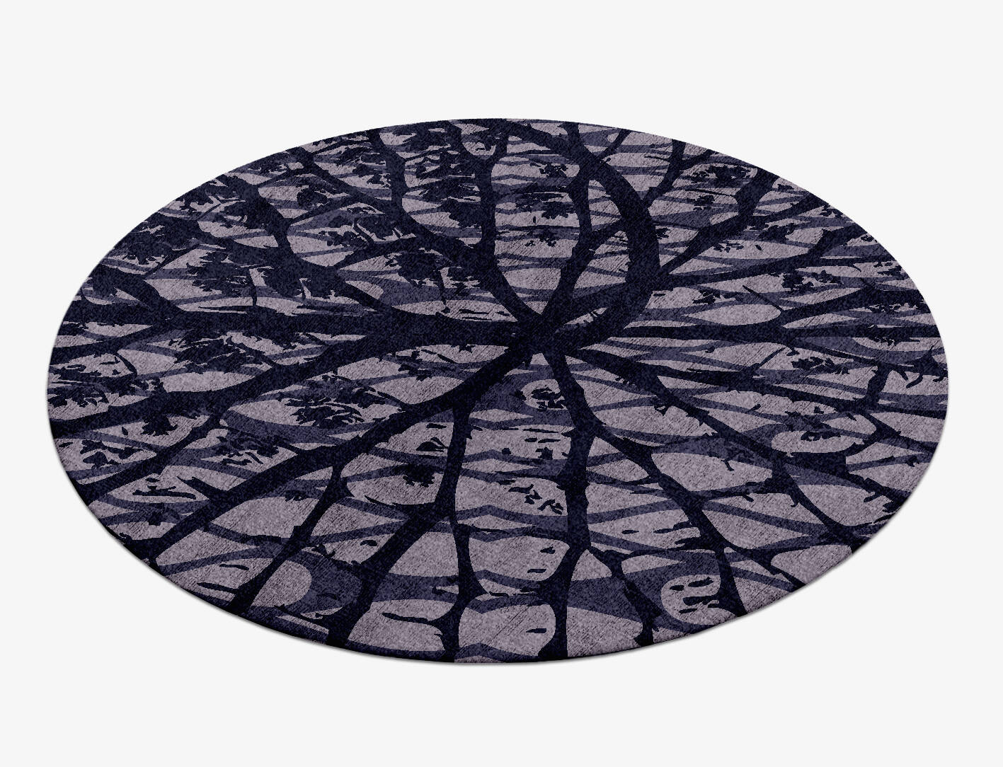 Genesis Abstract Round Hand Knotted Bamboo Silk Custom Rug by Rug Artisan