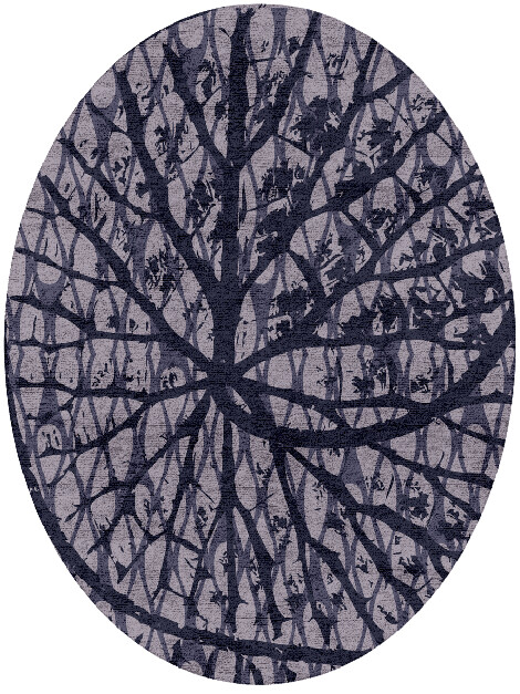 Genesis Abstract Oval Hand Tufted Bamboo Silk Custom Rug by Rug Artisan