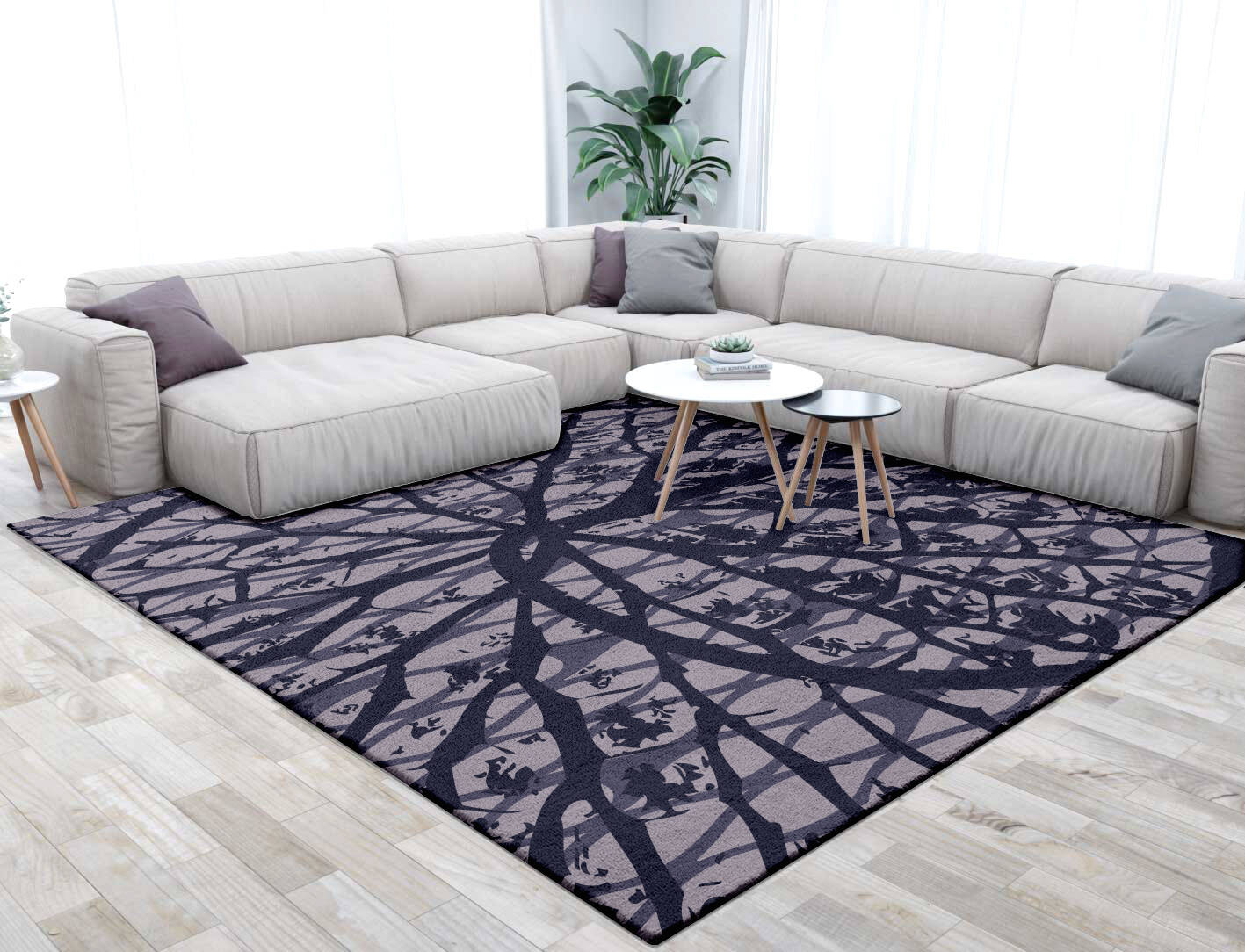 Genesis Abstract Square Hand Tufted Pure Wool Custom Rug by Rug Artisan