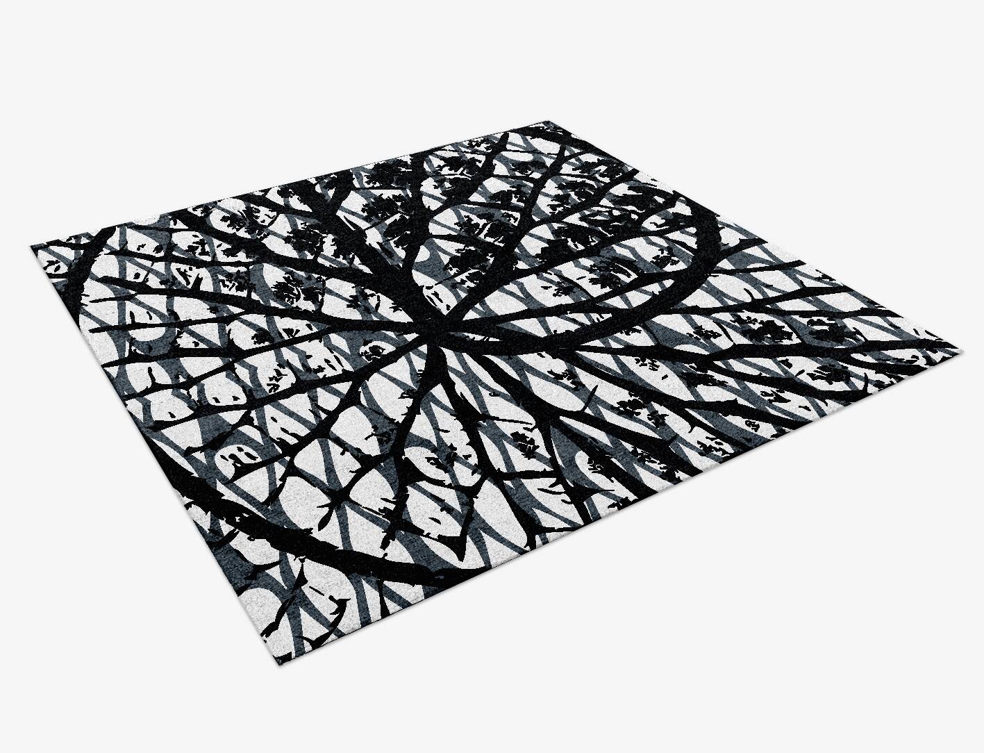 Genesis Fade Monochrome Square Hand Knotted Bamboo Silk Custom Rug by Rug Artisan
