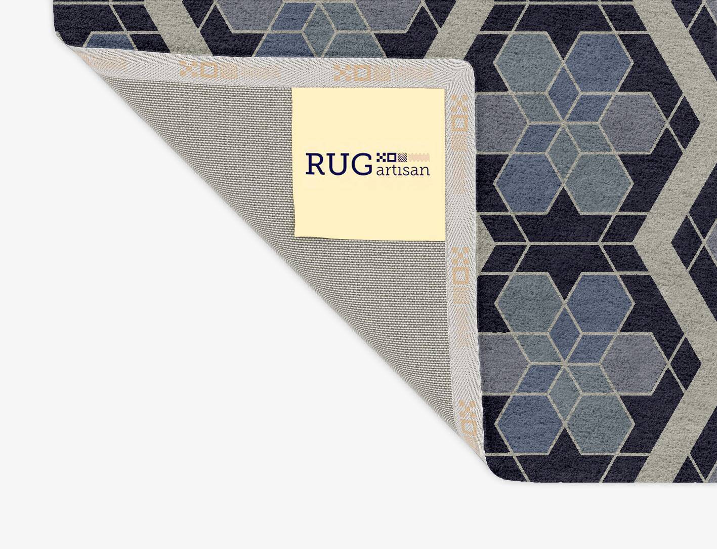 Geoflower Modern Geometrics Rectangle Hand Tufted Pure Wool Custom Rug by Rug Artisan
