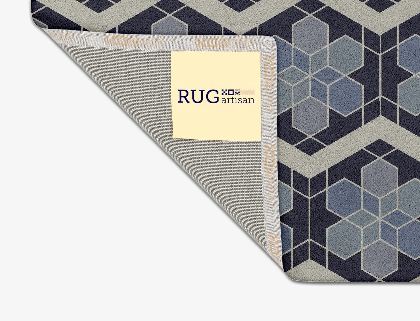 Geoflower Geometric Square Hand Tufted Pure Wool Custom Rug by Rug Artisan
