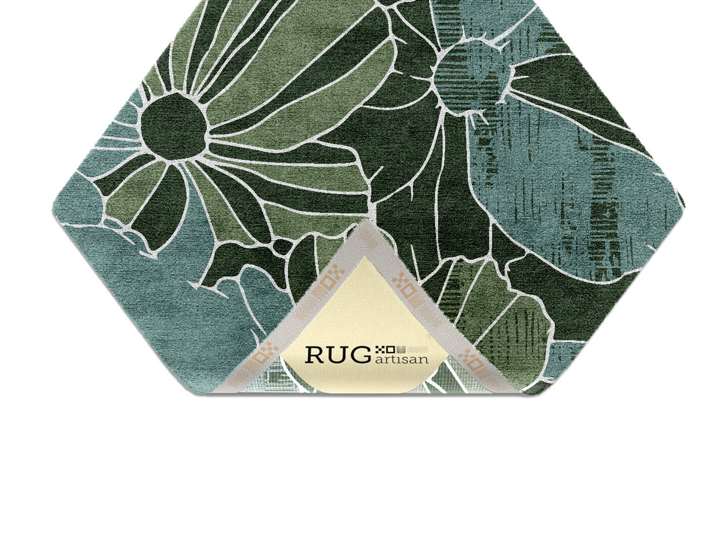 Gerbera Field of Flowers Diamond Hand Knotted Bamboo Silk Custom Rug by Rug Artisan