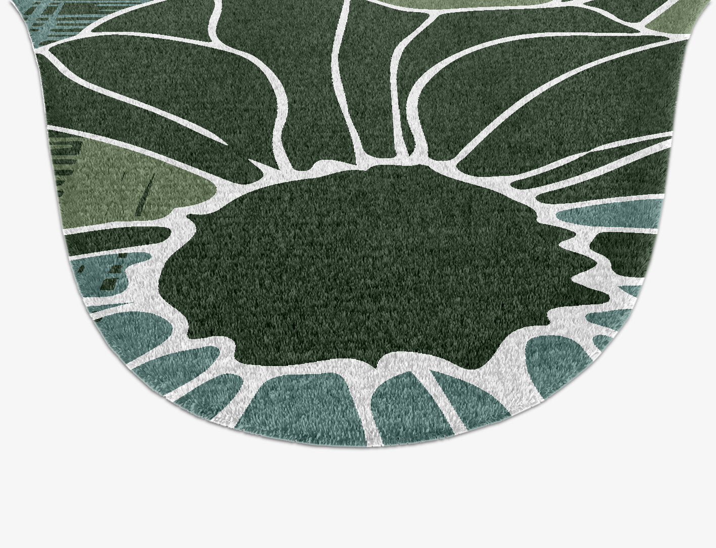 Gerbera Field of Flowers Drop Hand Knotted Tibetan Wool Custom Rug by Rug Artisan