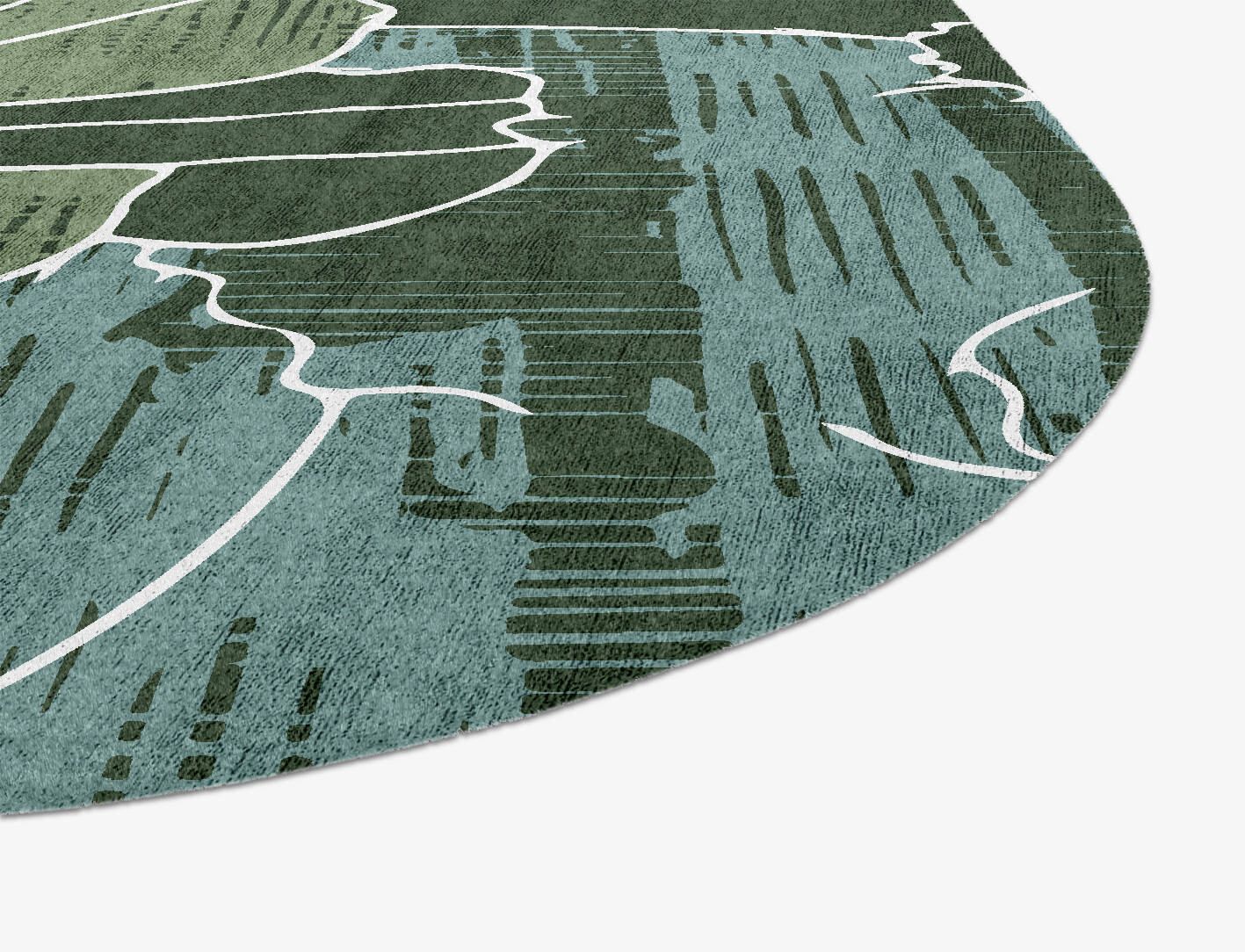 Gerbera Field of Flowers Oblong Hand Knotted Bamboo Silk Custom Rug by Rug Artisan
