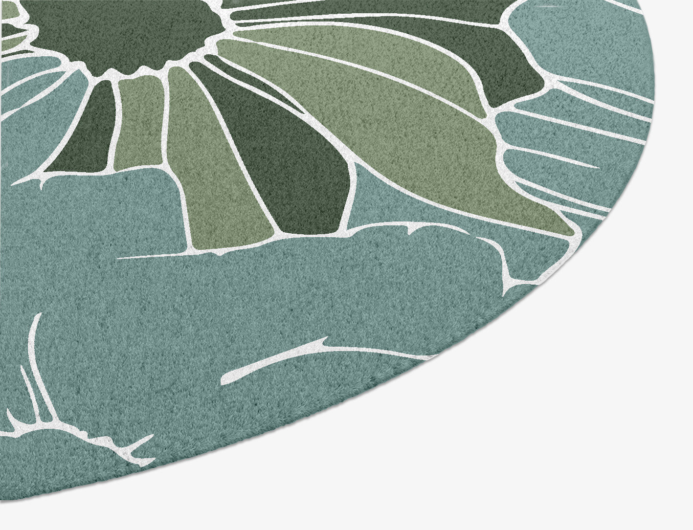 Gerbera Field of Flowers Oval Hand Knotted Tibetan Wool Custom Rug by Rug Artisan