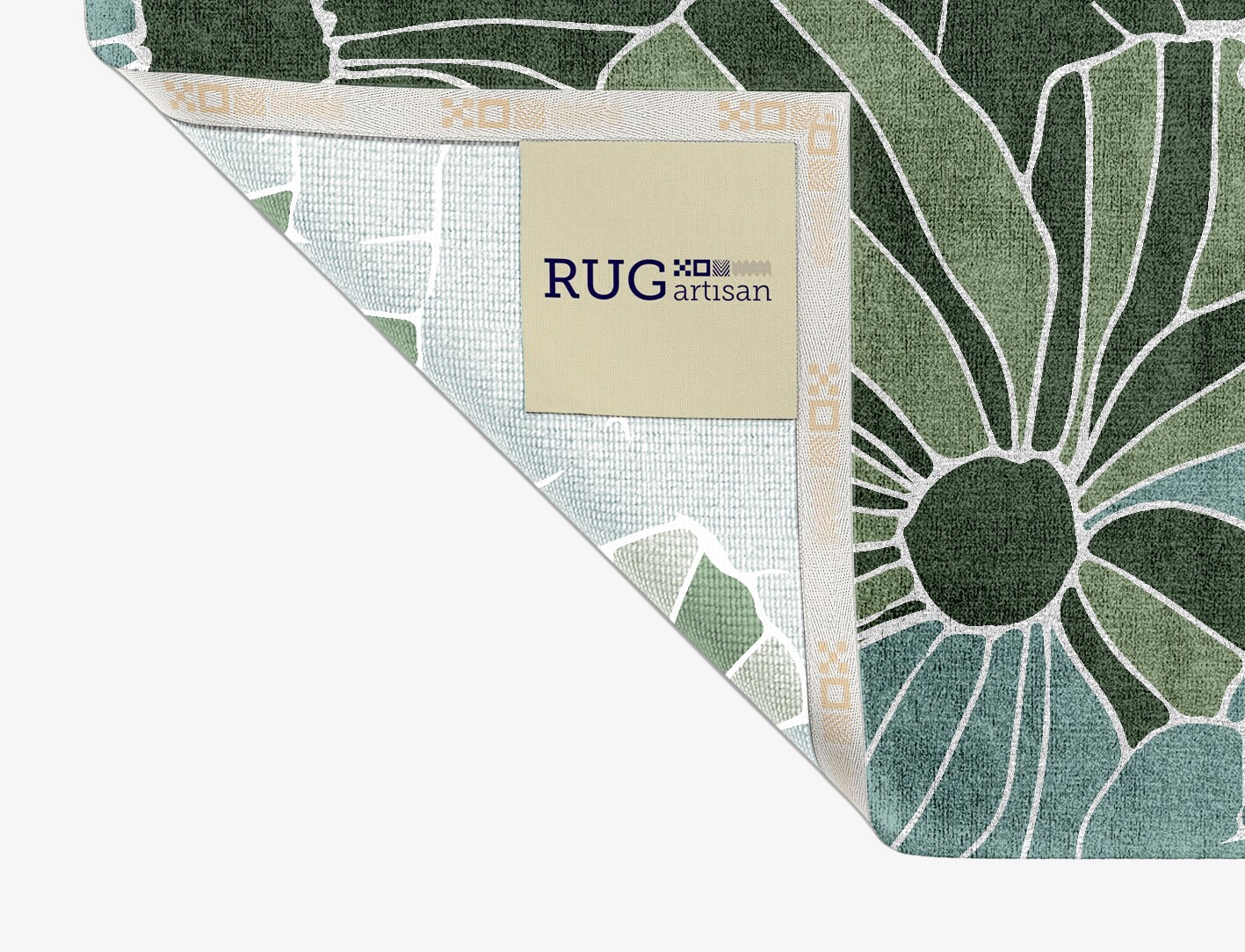 Gerbera Field of Flowers Rectangle Hand Knotted Bamboo Silk Custom Rug by Rug Artisan