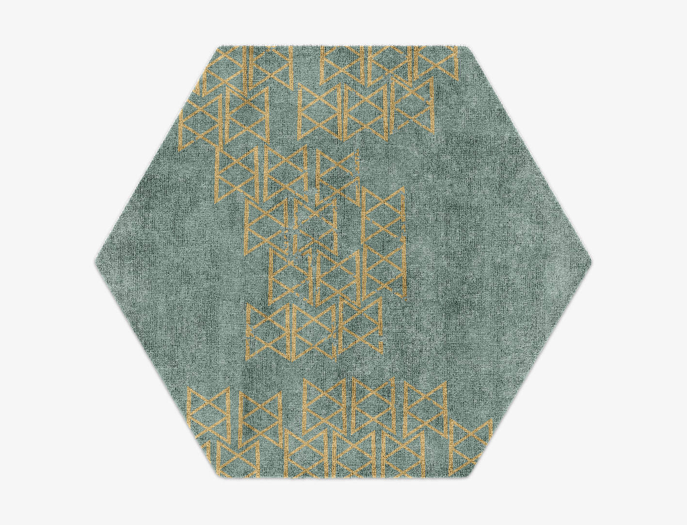 Gilda  Hexagon Hand Knotted Bamboo Silk Custom Rug by Rug Artisan