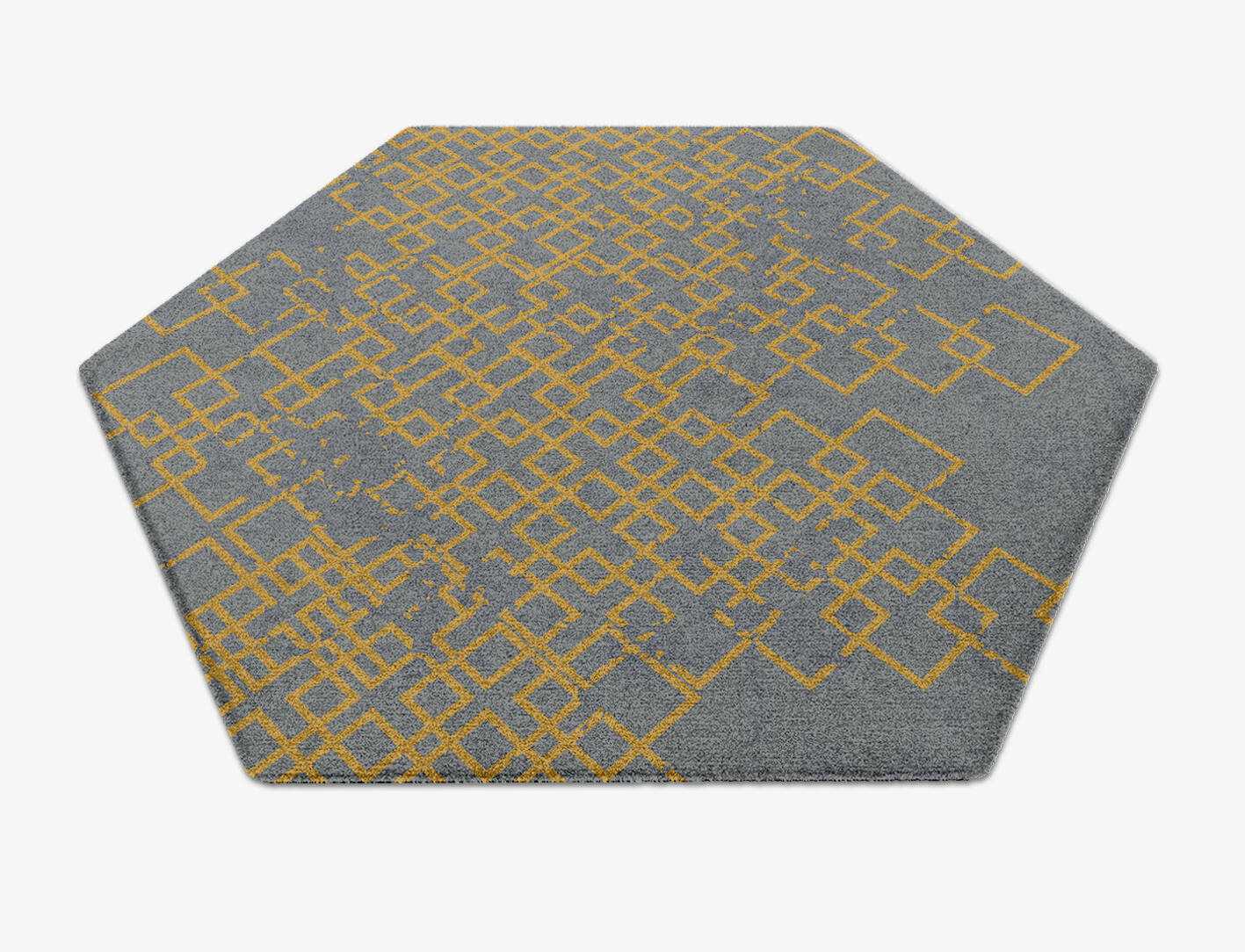 Gilt  Hexagon Hand Knotted Tibetan Wool Custom Rug by Rug Artisan