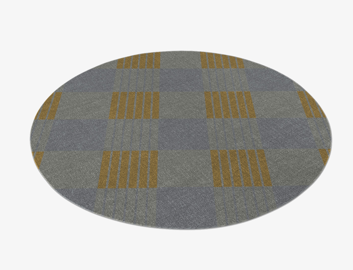 Gin&Tonic Geometric Round Flatweave New Zealand Wool Custom Rug by Rug Artisan