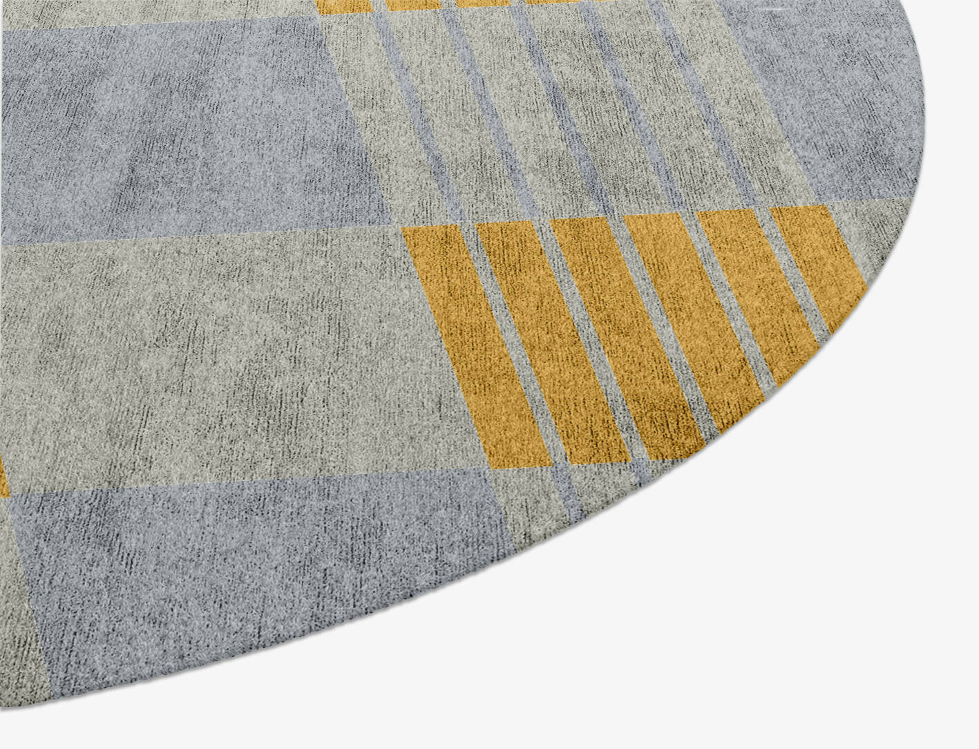 Gin&Tonic Geometric Oval Hand Knotted Bamboo Silk Custom Rug by Rug Artisan