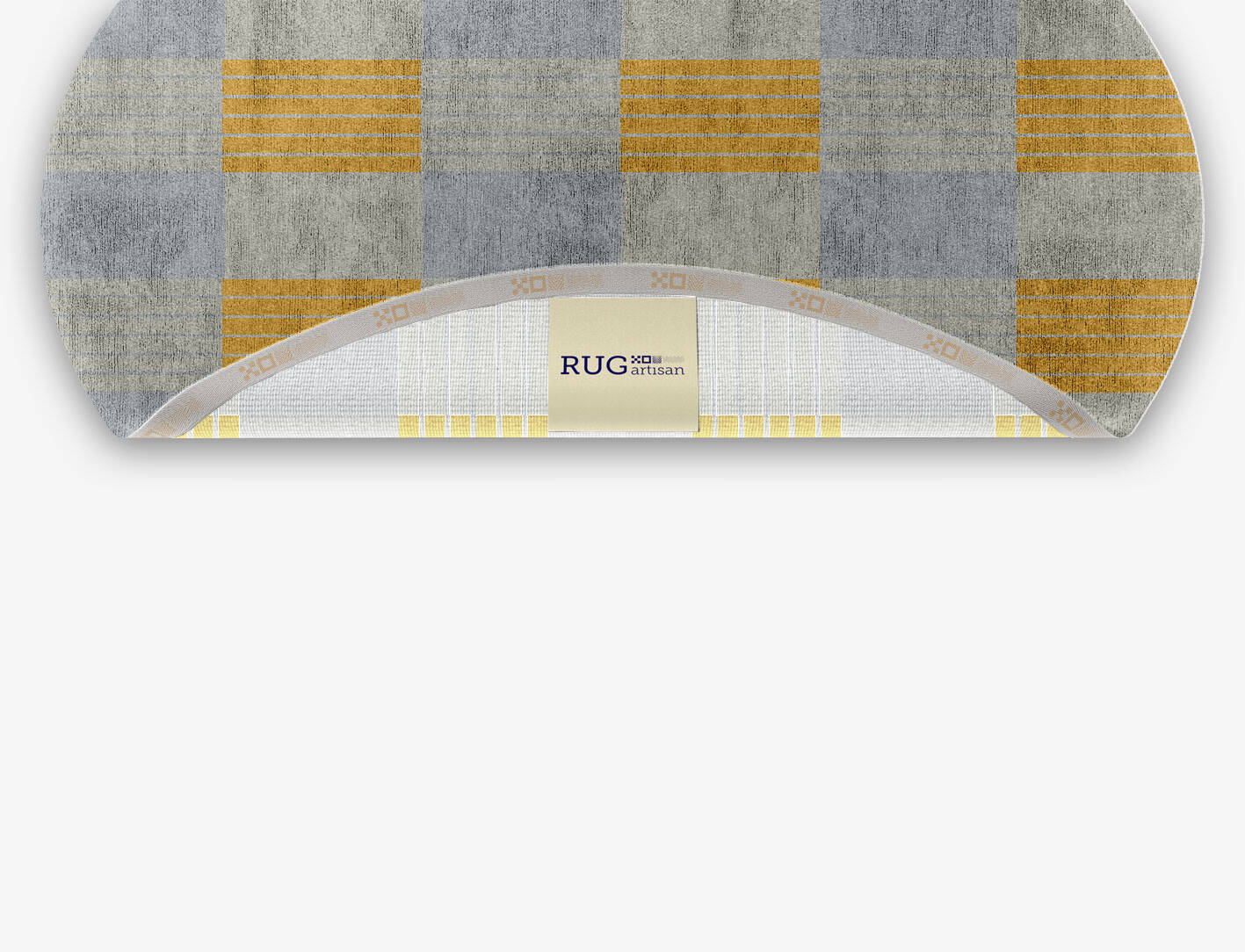 Gin&Tonic Geometric Oval Hand Knotted Bamboo Silk Custom Rug by Rug Artisan