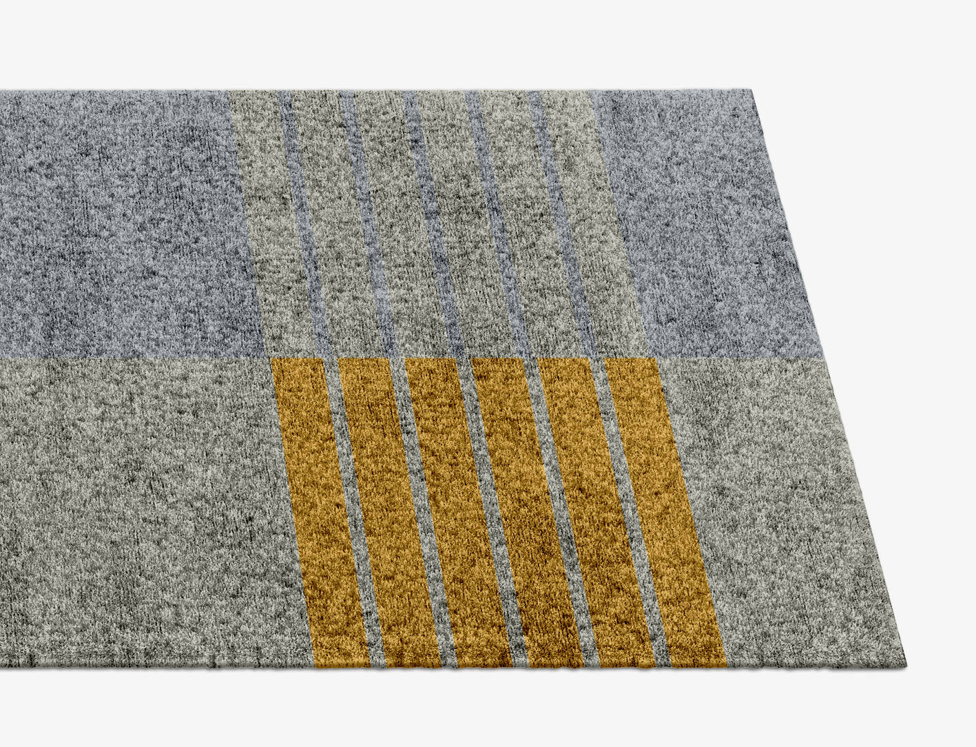 Gin&Tonic Geometric Runner Hand Knotted Bamboo Silk Custom Rug by Rug Artisan
