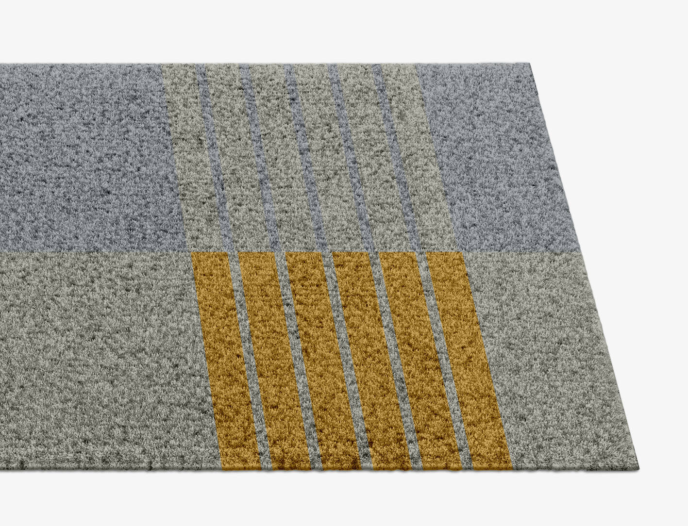 Gin&Tonic Geometric Runner Hand Knotted Tibetan Wool Custom Rug by Rug Artisan